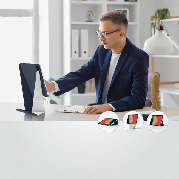 Etui AMAZINGTHING Matte Pro Mag Folio με βάση για iPad Air M3 11" - μπλε