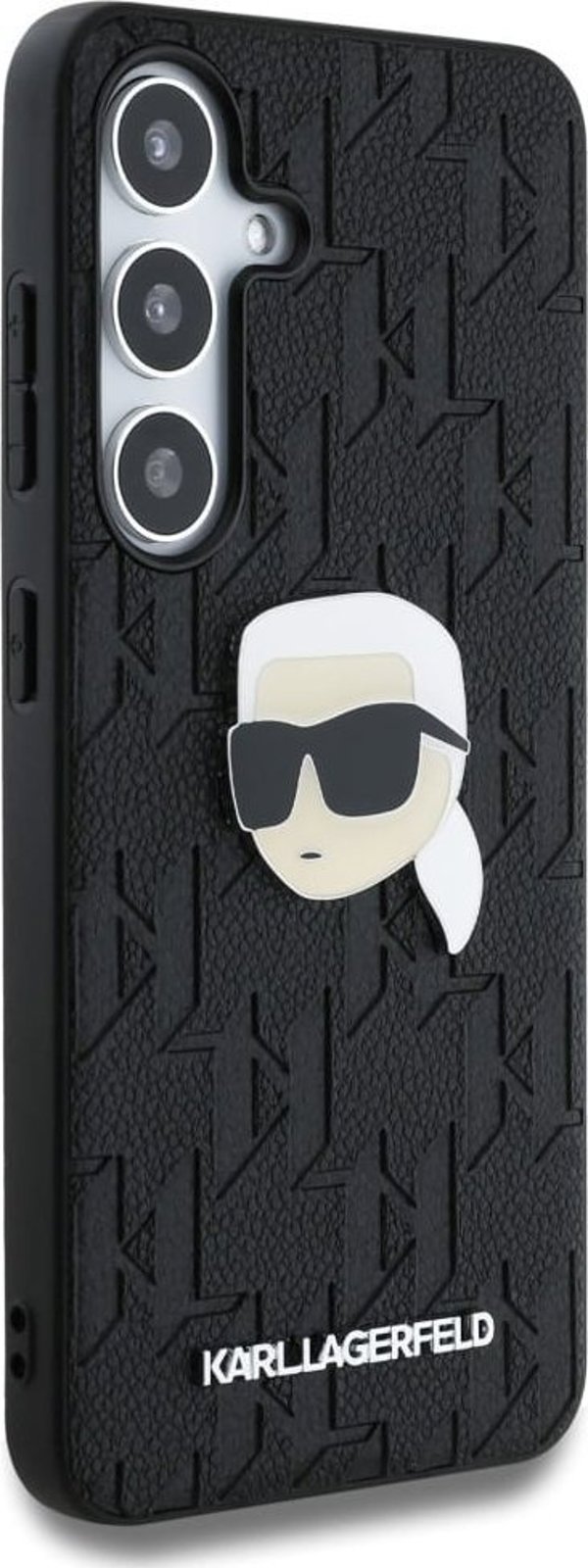Θήκη Karl Lagerfeld Δερμάτινο Μονογράφημα Pin Logo Karl Head Samsung Galaxy S25 Plus μαύρο