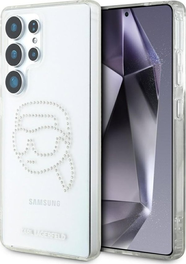 Θήκη Karl Lagerfeld Rhinestones Karl Head Logo Samsung Galaxy S25 Ultra διάφανο