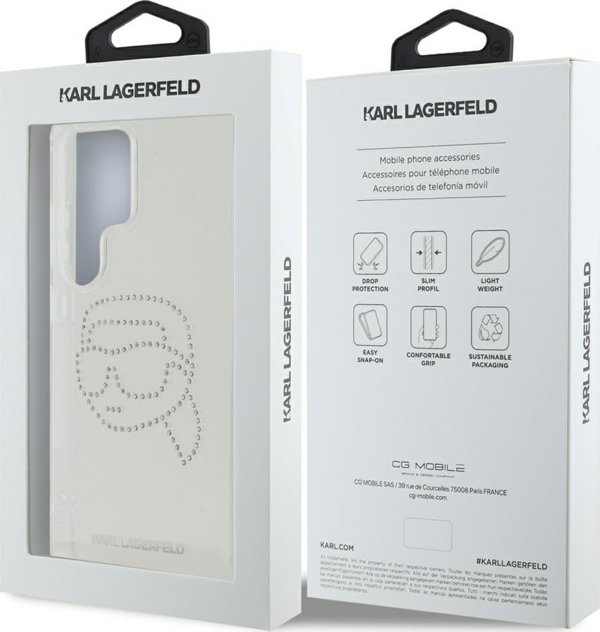 Θήκη Karl Lagerfeld Rhinestones Karl Head Logo Samsung Galaxy S25 Ultra διάφανο