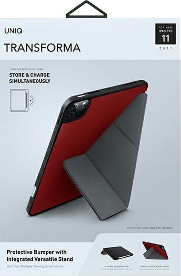 Θήκη Tablet Uniq Transforma για iPad Pro 11" (2021), Αντιμικροβιακή, Κόκκινο/Κοραλλί