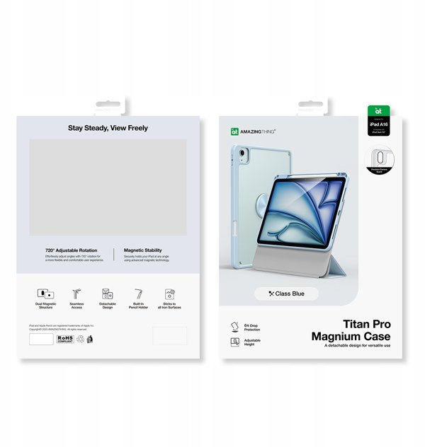 Etui AMAZINGTHING Titan Pro Mag Case na iPad 11" 2025 - niebieskie