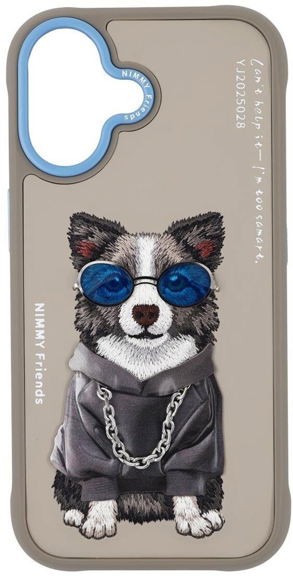 Θήκη Nimmy Glasses Cool Dog για iPhone 17 - Γκρι