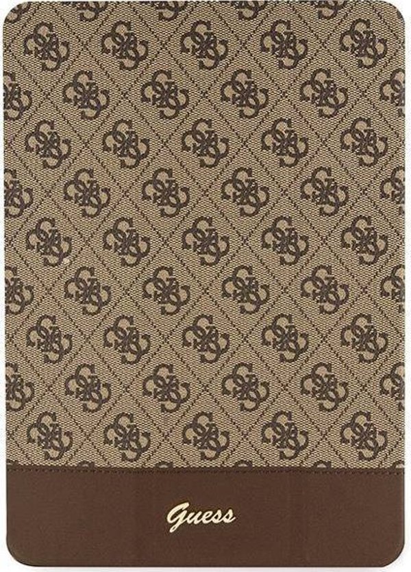 Θήκη Guess για tablet Apple iPad 10.2 2019/2020/2021 καφέ 4G Stripe Allover