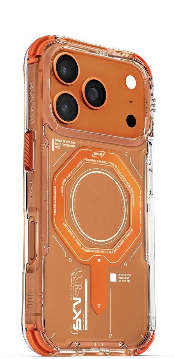 Etui Skinarma Magma για iPhone 17 Pro με Μαγνητική Φόρτιση Πορτοκαλί
