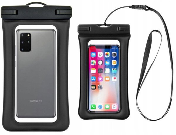 4kom.pl Αδιάβροχη Θήκη Smartphone AIRBAG, Καθολική, Μαύρη