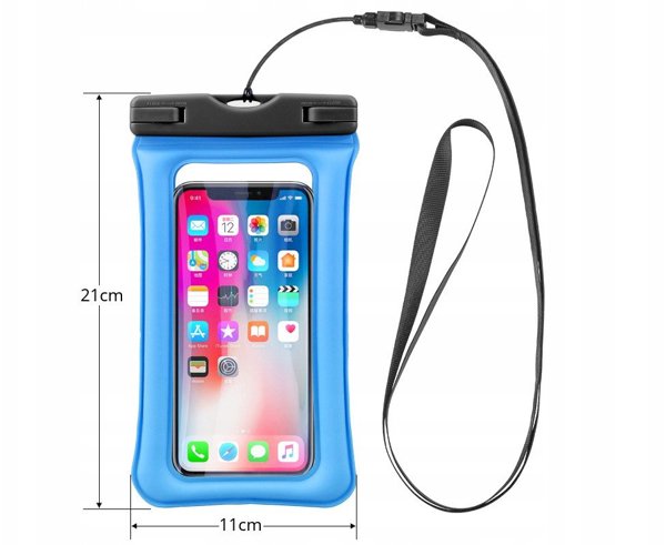 4kom.pl Αδιάβροχη Θήκη Smartphone AIRBAG, Καθολική, Μαύρη