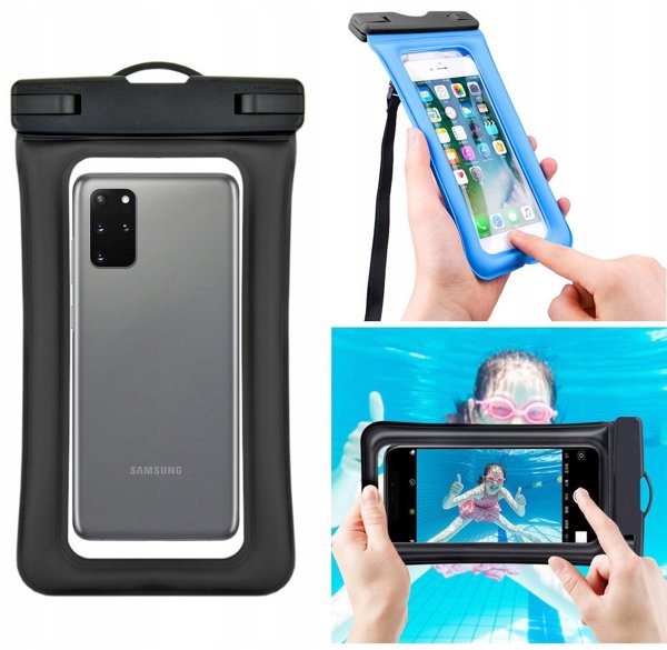 4kom.pl Αδιάβροχη Θήκη Smartphone AIRBAG, Καθολική, Μαύρη