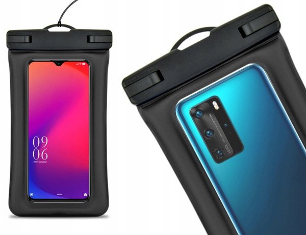 4kom.pl Αδιάβροχη Θήκη Smartphone AIRBAG, Καθολική, Μαύρη