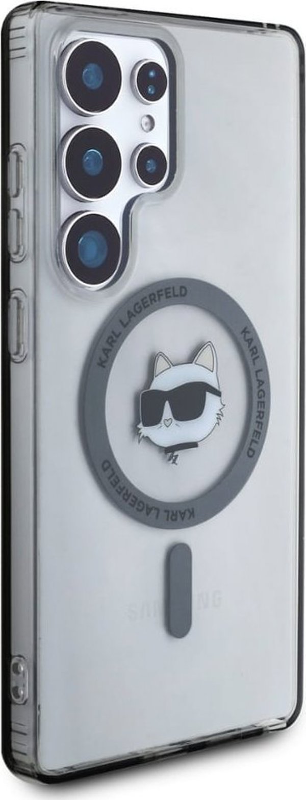 Θήκη Karl Lagerfeld Button Choupette Head Printed Logo MagSafe Samsung Galaxy S25 Ultra μαύρο