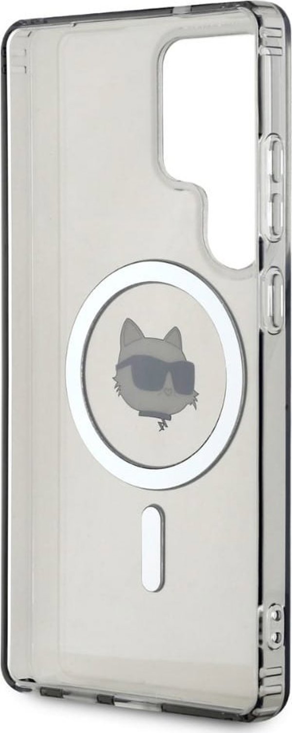 Θήκη Karl Lagerfeld Button Choupette Head Printed Logo MagSafe Samsung Galaxy S25 Ultra μαύρο