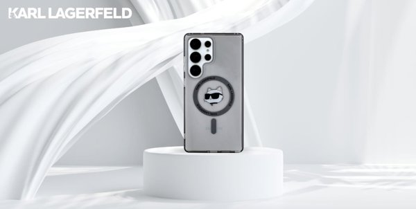Θήκη Karl Lagerfeld Button Choupette Head Printed Logo MagSafe Samsung Galaxy S25 Ultra μαύρο