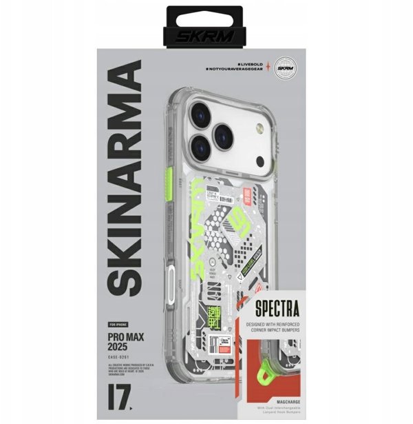 Θήκη SKINARMA Spectra για iPhone 17 Pro Max Magnetic Charging, Διαφανής