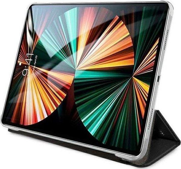 Karl Lagerfeld Θήκη Βιβλίο για iPad 12.9" Pro 2021, Saffiano Οικολογικό Δέρμα, Μαύρο