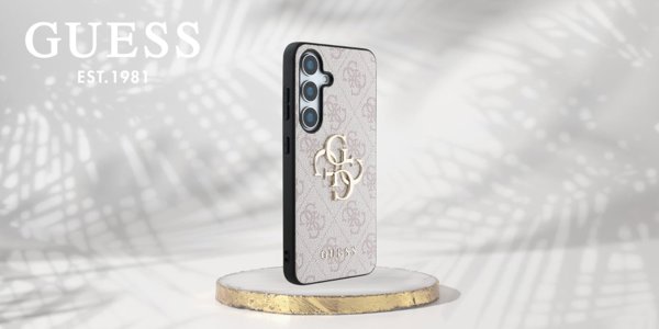 Θήκη Guess Big 4G Logo Classic Logo για Samsung Galaxy S25 ροζ