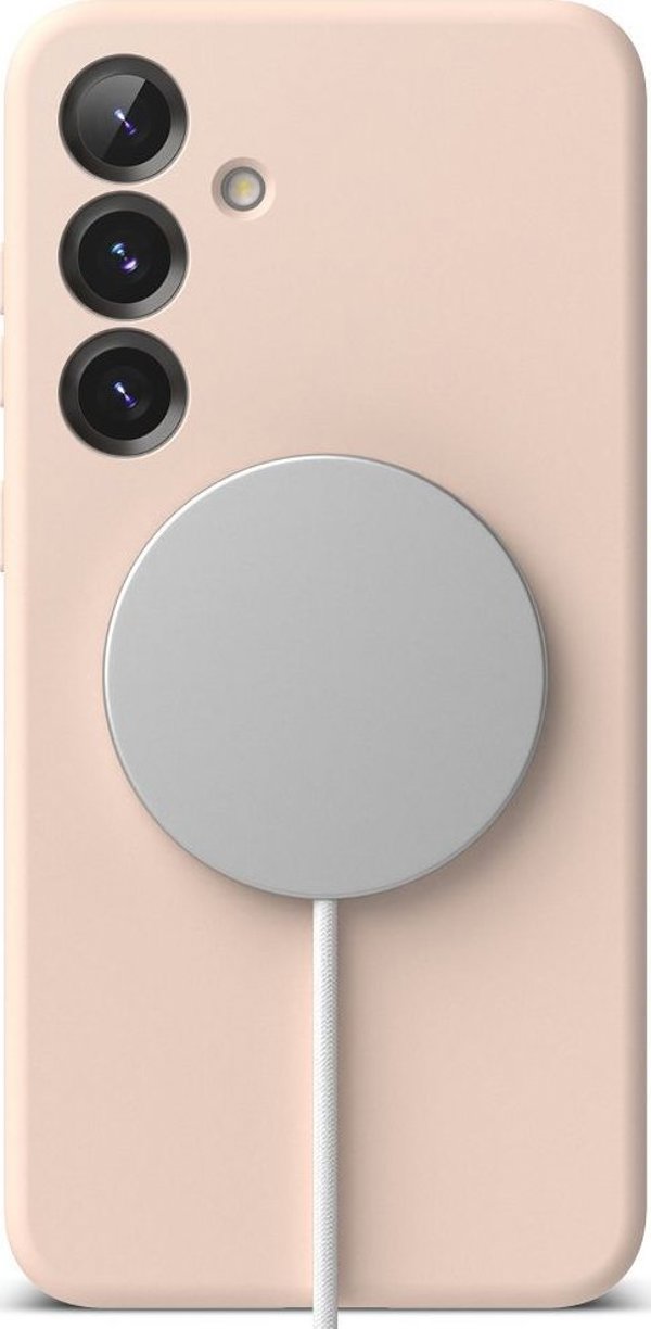Θήκη Ringke Σιλικόνης Μαγνητική MagSafe Samsung Galaxy S25 Ροζ Άμμος