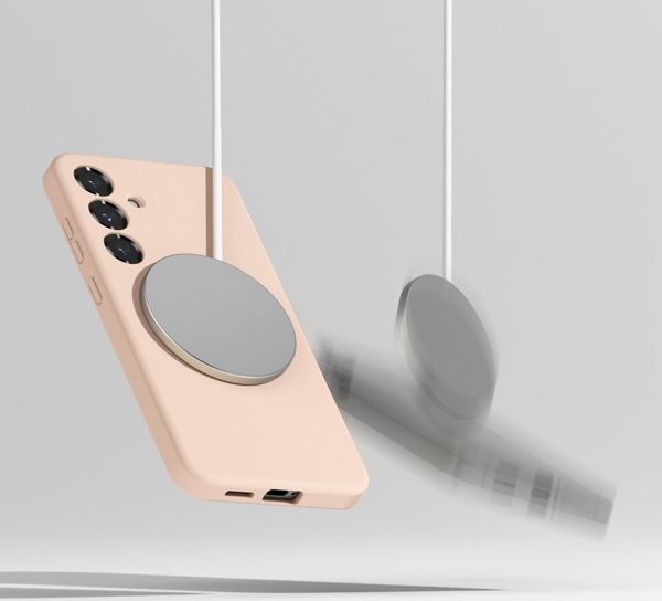 Θήκη Ringke Σιλικόνης Μαγνητική MagSafe Samsung Galaxy S25 Ροζ Άμμος
