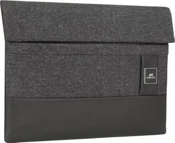 RivaCase Θήκη για MacBook Pro/Air 13" με Εξωτερική Τσέπη, Μαύρη