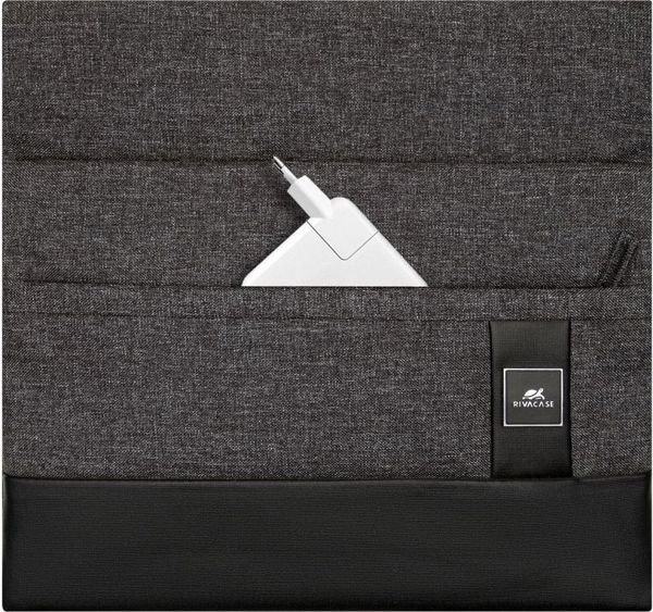 RivaCase Θήκη για MacBook Pro/Air 13" με Εξωτερική Τσέπη, Μαύρη