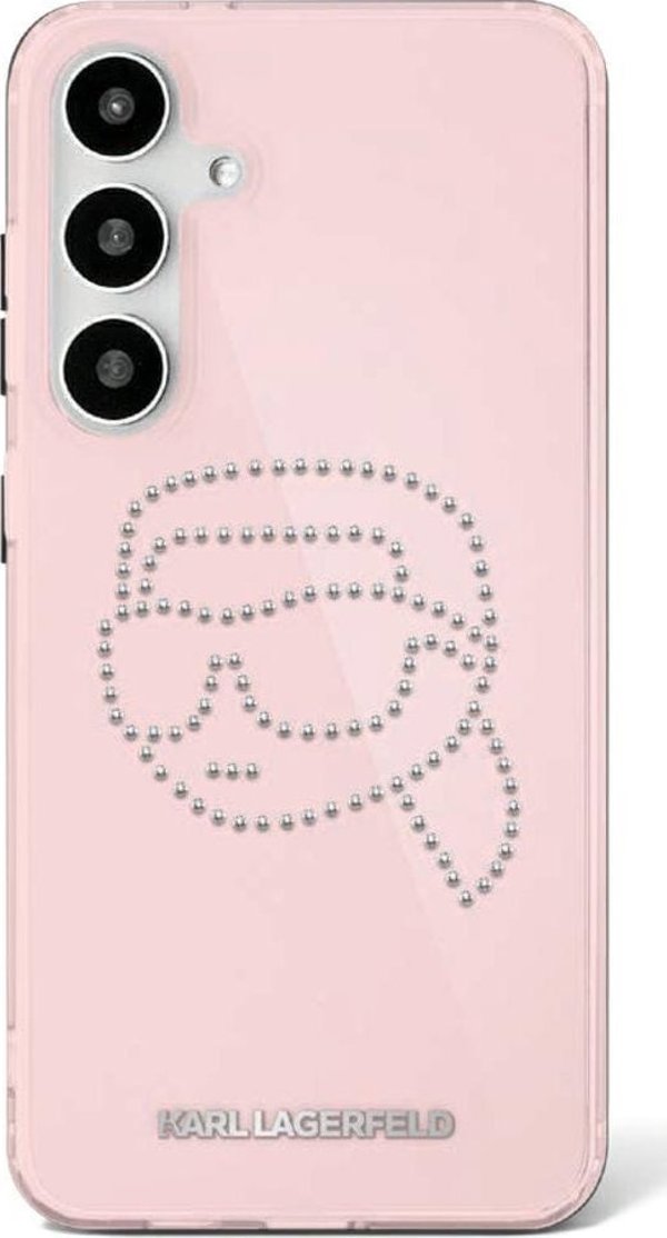Θήκη Karl Lagerfeld Rhinestones K. Head Logo Samsung Galaxy S25 Ultra ροζ