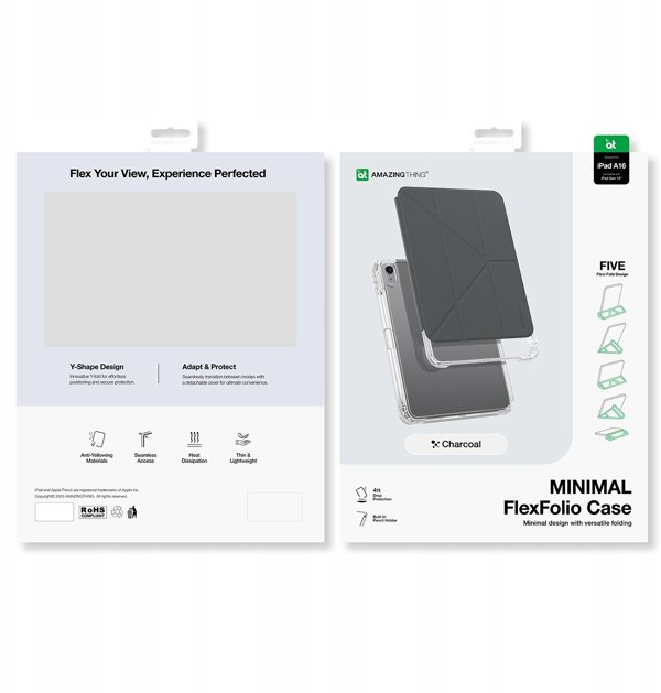 Etui AMAZINGTHING Minimal Case na iPad 11" 2025 - ciemnoszare