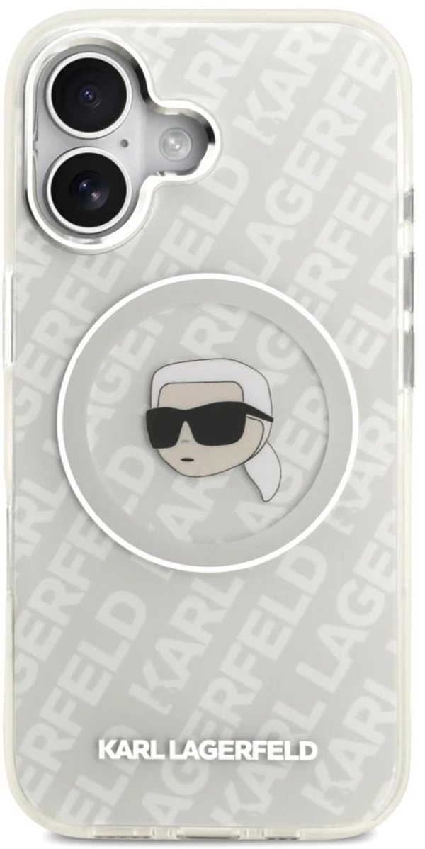 Θήκη Karl Lagerfeld IML Karl Head Logo MagSafe για iPhone 17 γκρι