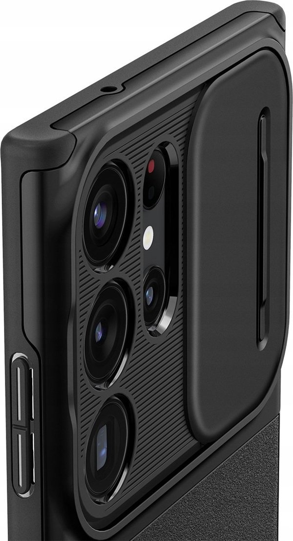 Θήκη Spigen Optik Armor για Samsung Galaxy S25 Ultra Μαύρο - Υβριδική Προστασία με Κάλυμμα Κάμερας