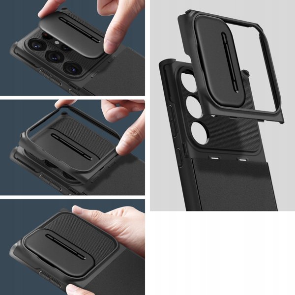 Θήκη Spigen Optik Armor για Samsung Galaxy S25 Ultra Μαύρο - Υβριδική Προστασία με Κάλυμμα Κάμερας