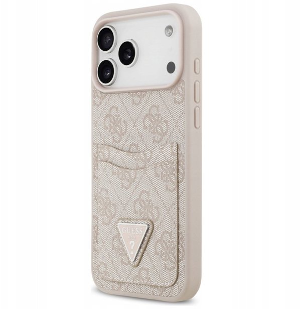 Θήκη Guess 4G Double Card Triangle για iPhone 17 Pro Max ροζ