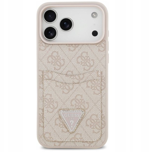 Θήκη Guess 4G Double Card Triangle για iPhone 17 Pro Max ροζ