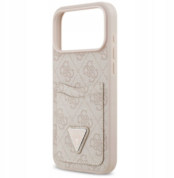 Θήκη Guess 4G Double Card Triangle για iPhone 17 Pro Max ροζ