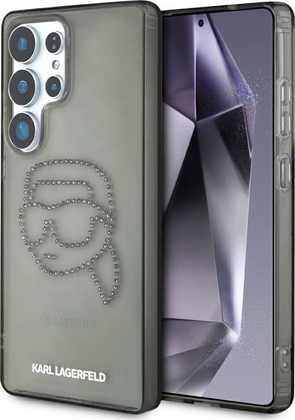 Θήκη Karl Lagerfeld Rhinestones Karl Head Logo Samsung Galaxy S25 Ultra μαύρο