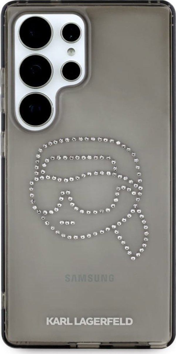 Θήκη Karl Lagerfeld Rhinestones Karl Head Logo Samsung Galaxy S25 Ultra μαύρο