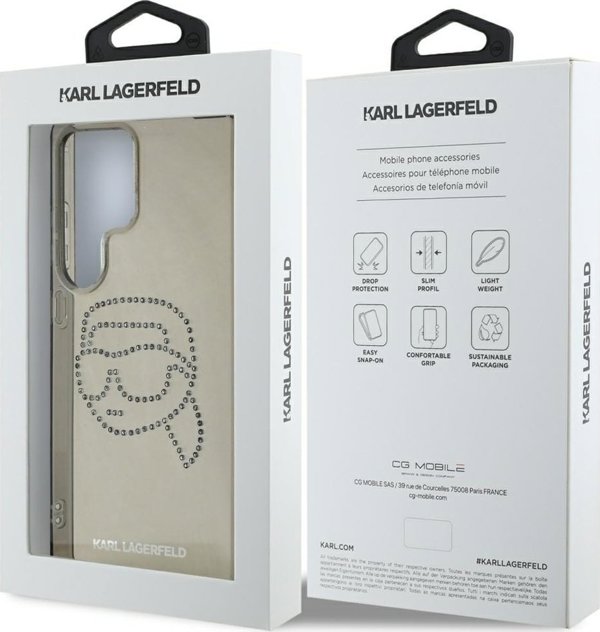 Θήκη Karl Lagerfeld Rhinestones Karl Head Logo Samsung Galaxy S25 Ultra μαύρο
