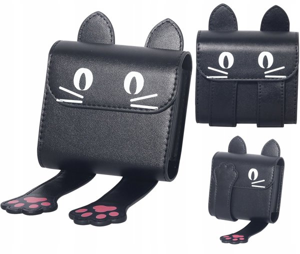 Etui futeral na zdjecia Instax Square Mini do Fuji SQ1, SQ6 Czarny kotek