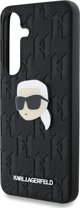 Θήκη Karl Lagerfeld Δερμάτινο Μονογράμμα Καρφίτσα Λογότυπο Karl Head Samsung Galaxy S25 μαύρο