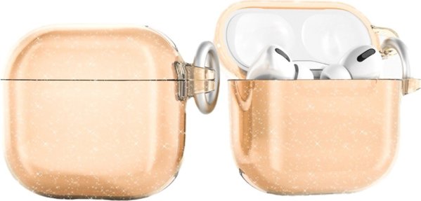 Θήκη με γκλίτερ για AirPods 4 - χρυσή