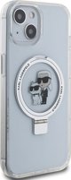 Θήκη Karl Lagerfeld KLHMP15SHMRSKCH Apple iPhone 15 / 14 / 13 σκληρή θήκη με βάση δαχτυλιδιού Karl&Choupettte MagSafe λευκό