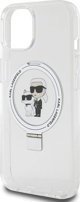 Θήκη Karl Lagerfeld KLHMP15SHMRSKCH Apple iPhone 15 / 14 / 13 σκληρή θήκη με βάση δαχτυλιδιού Karl&Choupettte MagSafe λευκό