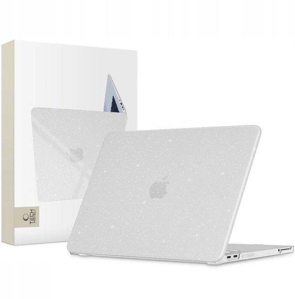 Θήκη Tech-Protect Smartshell για MacBook Air 13" (2026) - Glitter Clear