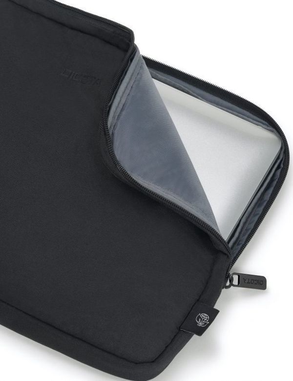 Dicota ECO Sleeve BASE Θήκη για Laptop 12-12.5 Ίντσες, Μαύρο, από Ανακυκλωμένο PET (D31823-RPET)