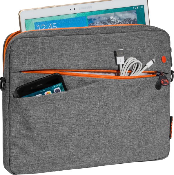 Pedea Fashion Θήκη Tablet Messenger 12,9" (32,8 cm) - Γκρι/Πορτοκαλί, Συμβατή με iPad & Samsung Galaxy