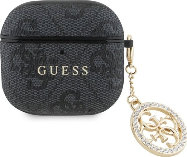 Guess 4G Strass Charm Θήκη για Apple AirPods 4, Μαύρη