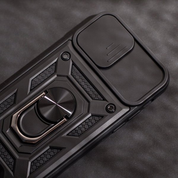 ΘΗΚΗ DEFENDER SLIDE CASE ΓΙΑ IPHONE 16 PRO 6,3 ΜΑΥΡΟ ΚΑΛΥΜΜΑ ΘΗΚΗ ΠΙΣΩ