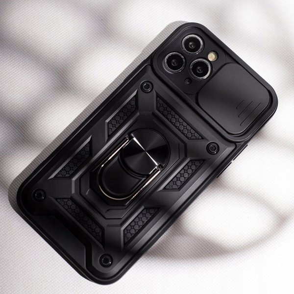 ΘΗΚΗ DEFENDER SLIDE CASE ΓΙΑ IPHONE 16 PRO 6,3 ΜΑΥΡΟ ΚΑΛΥΜΜΑ ΘΗΚΗ ΠΙΣΩ