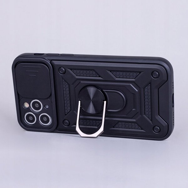 ΘΗΚΗ DEFENDER SLIDE CASE ΓΙΑ IPHONE 16 PRO 6,3 ΜΑΥΡΟ ΚΑΛΥΜΜΑ ΘΗΚΗ ΠΙΣΩ