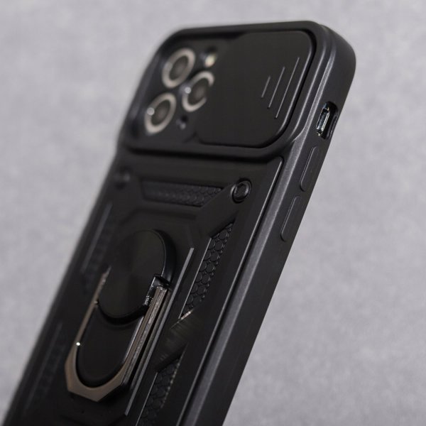 ΘΗΚΗ DEFENDER SLIDE CASE ΓΙΑ IPHONE 16 PRO 6,3 ΜΑΥΡΟ ΚΑΛΥΜΜΑ ΘΗΚΗ ΠΙΣΩ