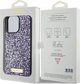 Θήκη Guess GUHCP15XPFGSBSP Apple iPhone 15 Pro Max σκληρή θήκη με μεταλλικό λογότυπο Rhinestone μωβ