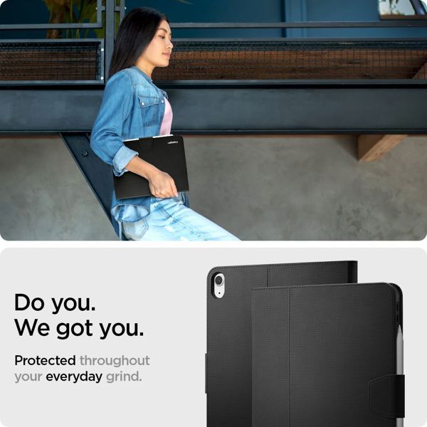 Etui na tablet Spigen Etui Spigen Liquid Air Folio Apple iPad Air 4 2020 Black