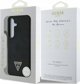 Θήκη Guess Grained Hot Stamp Peony Pattern Triangle Logo MagSafe για Samsung Galaxy S25 μαύρο